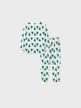 Familien-Pyjama-Set mit Weihnachtsbaum-Print